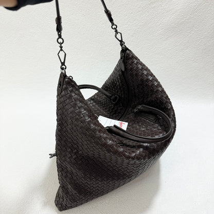 Bottega Veneta Maxi Convertible Tote Bag Hobo Brown Leather Two-way Carry 50cm