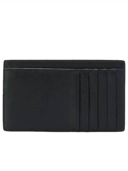 Luxury Balenciaga Trending 2025 Logo Leather Card Wallet Black