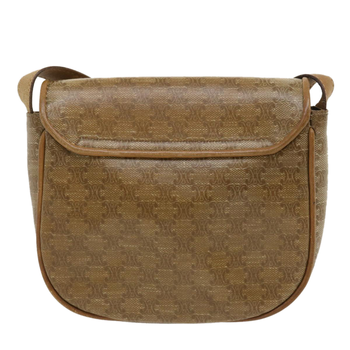 Luxury CELINE Macadam Canvas Shoulder Bag Beige  29662