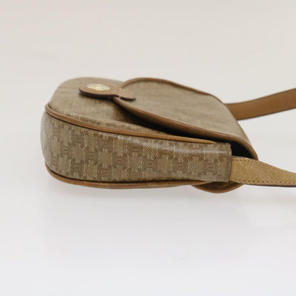 Luxury CELINE Macadam Canvas Shoulder Bag Beige  29662