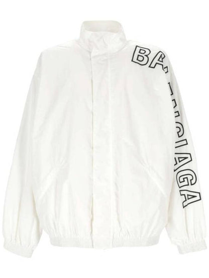 Luxury Balenciaga Trending 2025 Embroidered Logo Track Jacket White