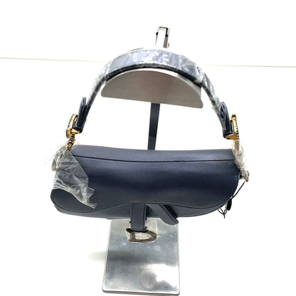 Dior Saddle Mini Silk Blue with Crystal Embedded Buckles