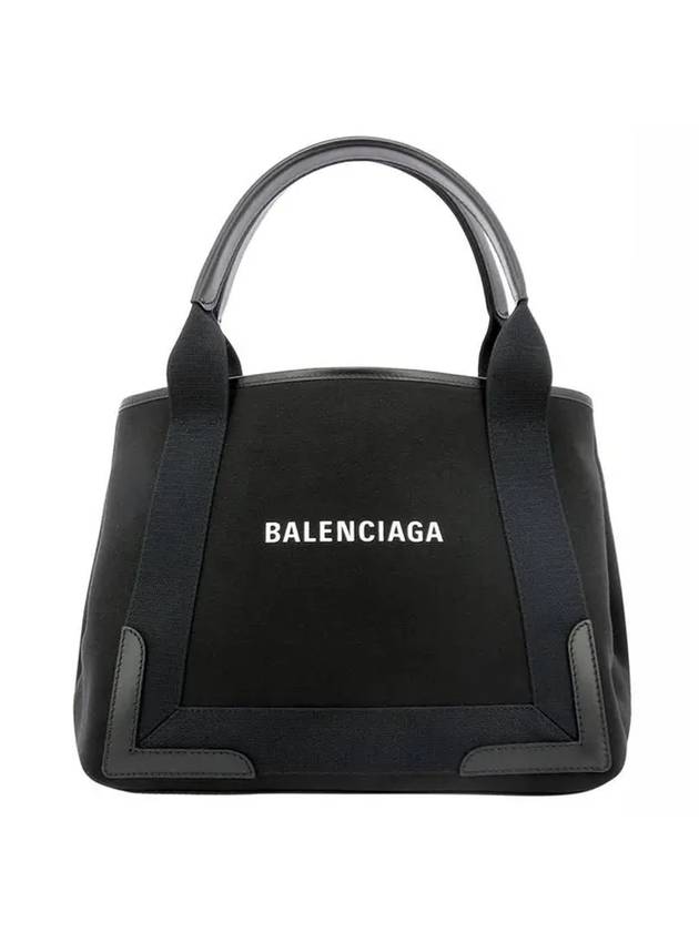 Luxury Balenciaga Trending 2025 Cabas Logo Canvas Small Tote Bag Black