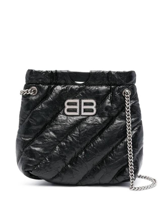 Luxury Balenciaga Trending 2025 Extra Small Crush Tote Bag Black