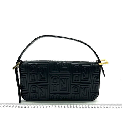 Fendi Baguette 1997 Re-edition 3D Embossed Black Leather Shoulder bag
