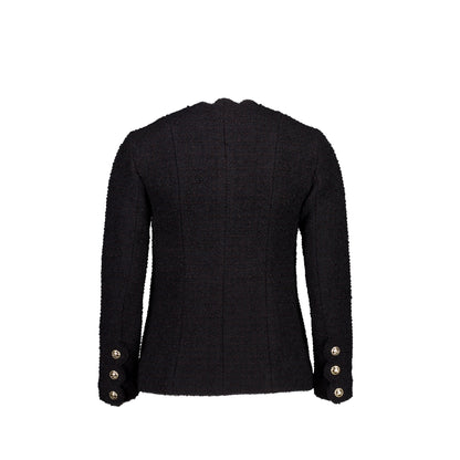 Chanel 20k Size 34 Jacket Wool/Silk Black