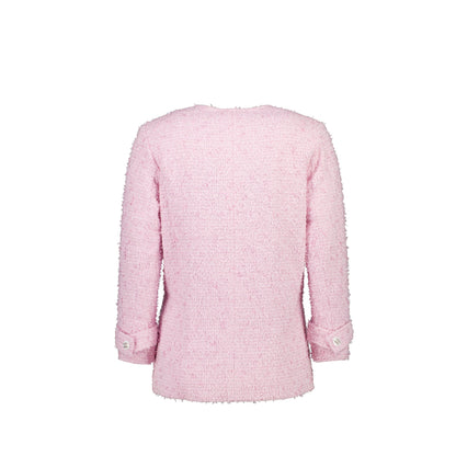 Chanel 21C Size 34 Jacket Polyamide/cotton/silk Pink/White