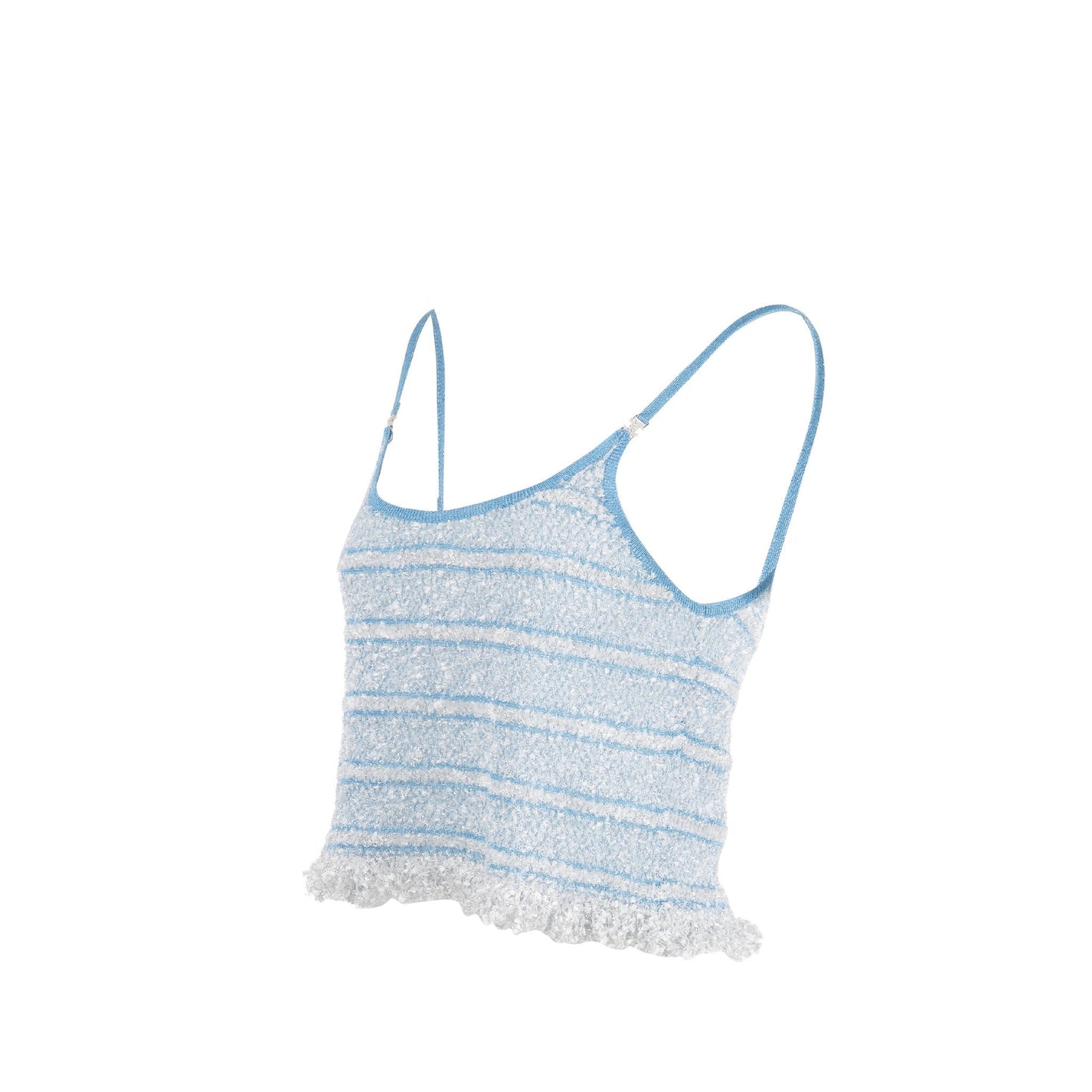 Chanel size 36 26C knit top Polyamide/Viscose blue / silver