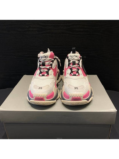 Luxury Balenciaga Trending 2025 WoMen's Triple S Low Top Sneakers Pink