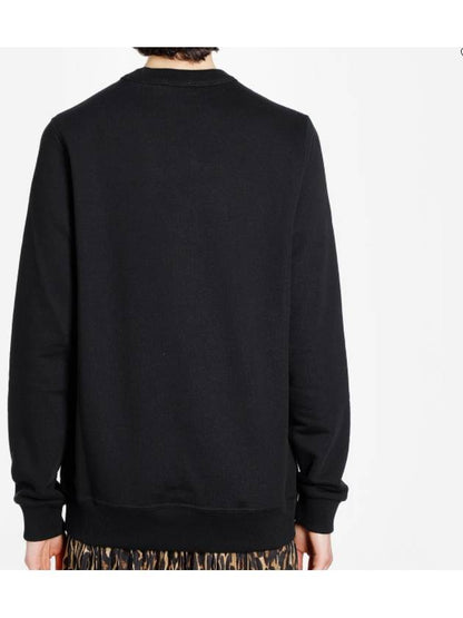 Luxury Burberry Monogram Motif Crew Neck Sweatshirt Black