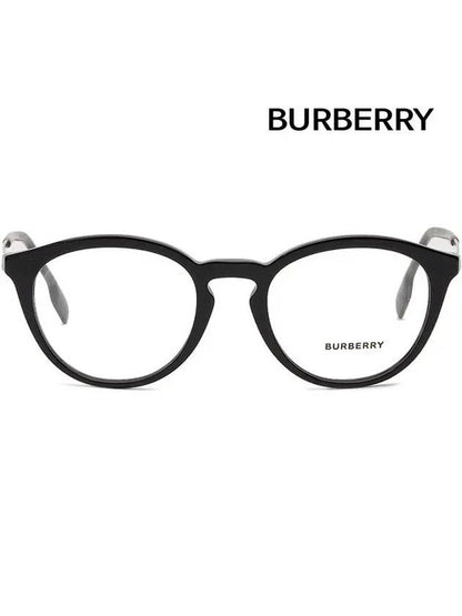 Luxury Burberry Eyewear Blue Light Lens Round Eyeglasses Black