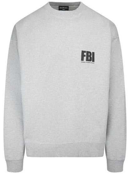 Luxury Balenciaga Trending 2025 FBI Logo Sweatshirt Grey