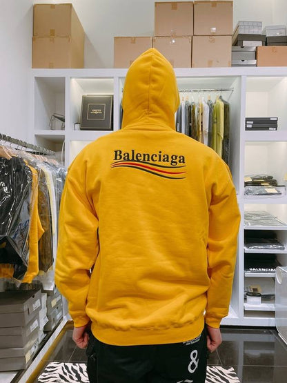 Luxury Balenciaga Trending 2025 Wave Logo Hoodie Yellow