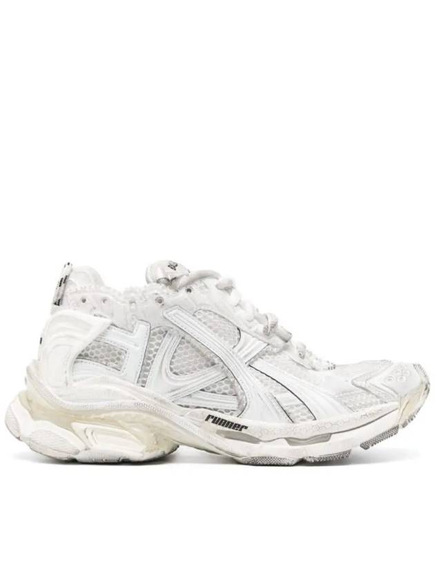 Luxury Balenciaga Trending 2025 Runner Embroidered Logo Low Top Sneakers White
