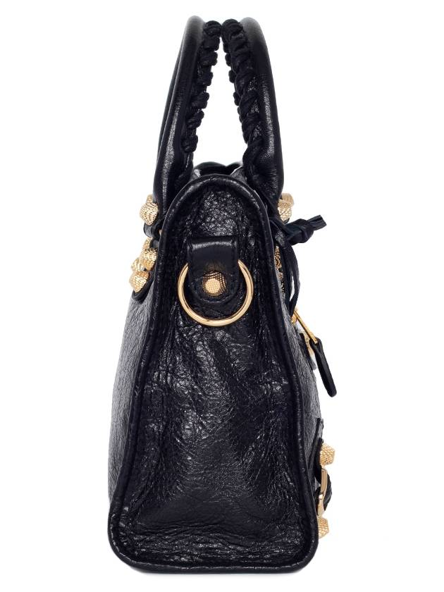 Luxury Balenciaga Trending 2025 Giant Motor City Small Shoulder Bag Black Gold