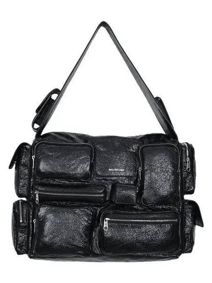 Luxury Balenciaga Trending 2025 Superbusy Large Shoulder Bag Black