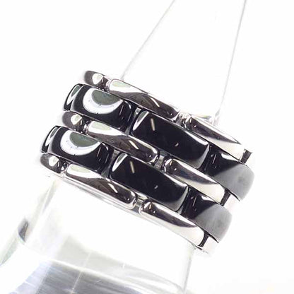 CHANEL Ring J2641 K18 White Gold, Ceramic White gold Ultra Collection Ring Large Model Women 54