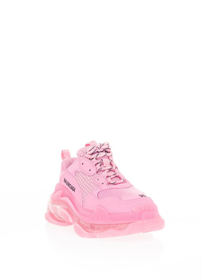 Balenciaga Triple S Clear Sole Sneakers- Pink
