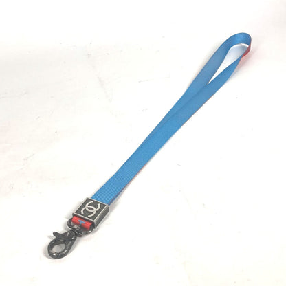 CHANEL strap Nylon canvas blue 02S CC COCO Mark