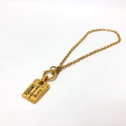 CHANEL Necklace metal gold Tag plate