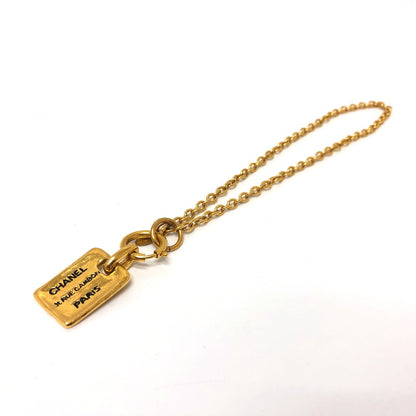 CHANEL Necklace metal gold Tag plate
