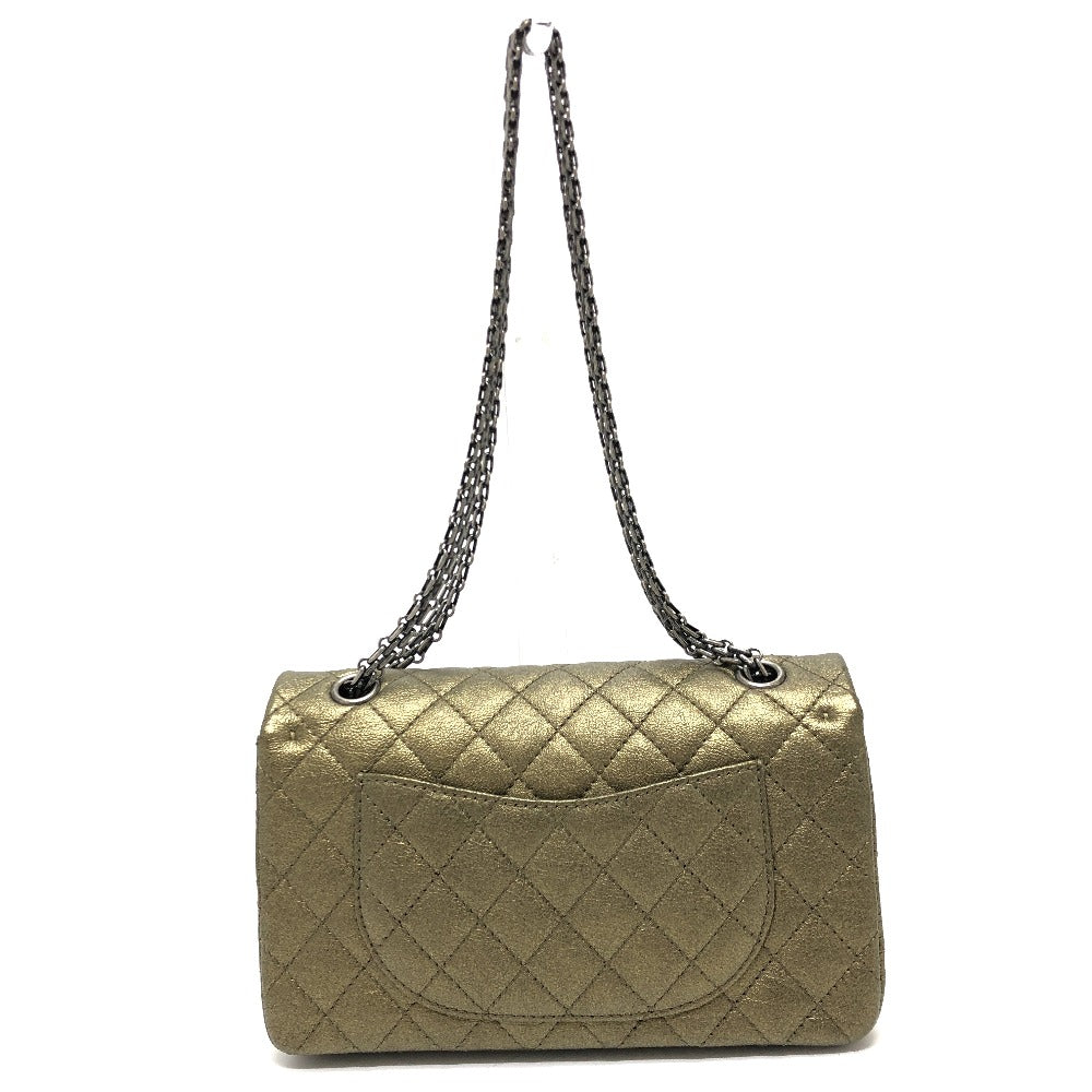 CHANEL Shoulder Bag Calfskin gold 2.55 metal fittings Matelasse quilting