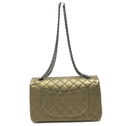 CHANEL Shoulder Bag Calfskin gold 2.55 metal fittings Matelasse quilting
