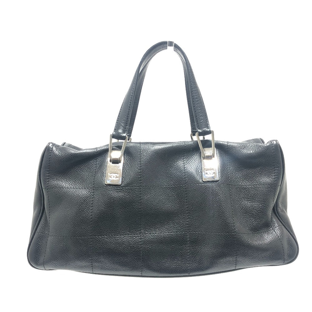 CHANEL Boston Duffel bag Soft caviar skin black Chocolate bar