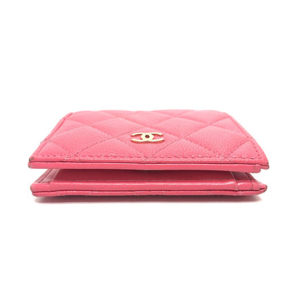 CHANEL Folded wallet AP3178 Caviar skin pink Matrasse Small flap wallet