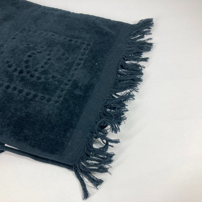 CHANEL towel cotton black Sports SPORTS CC COCO Mark Fringe Women
