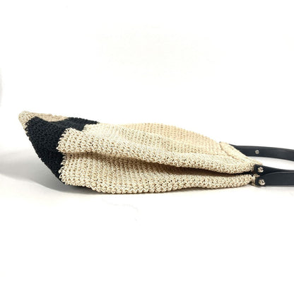 CHANEL Handbag canvas beige logo mesh Women