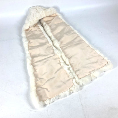 CHANEL Scarf Fur , Lapin white fur Women