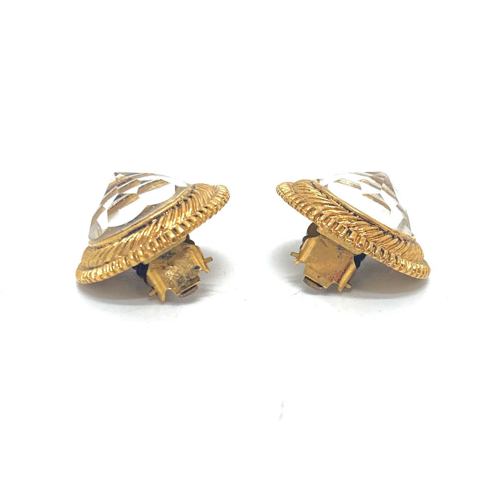 CHANEL Earring metal gold Clear stone