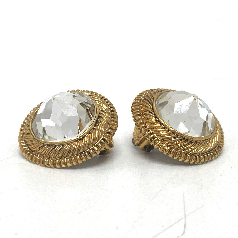 CHANEL Earring metal gold Clear stone