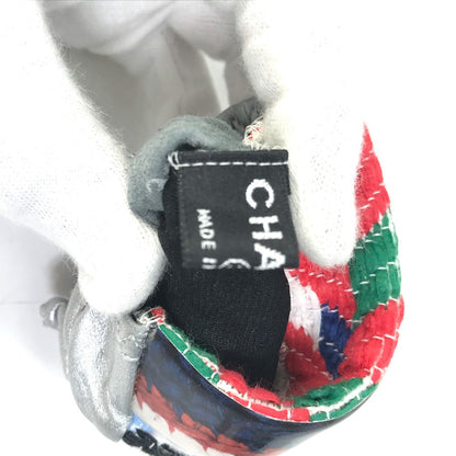 CHANEL Glove leather Silver 16S Gloves CC COCO Mark Women
