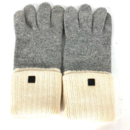 CHANEL gloves cashmere gray Sports CC COCO Mark Women