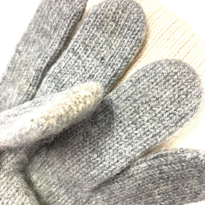 CHANEL gloves cashmere gray Sports CC COCO Mark Women