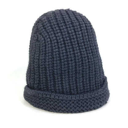 CHANEL Knit hat P39166 Fabric , Alpaca/Silk black Beanie knit cap COCO Mark Braid Women