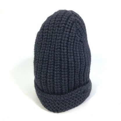 CHANEL Knit hat P39166 Fabric , Alpaca/Silk black Beanie knit cap COCO Mark Braid Women