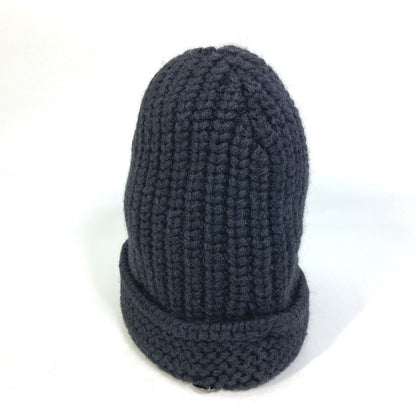 CHANEL Knit hat P39166 Fabric , Alpaca/Silk black Beanie knit cap COCO Mark Braid Women