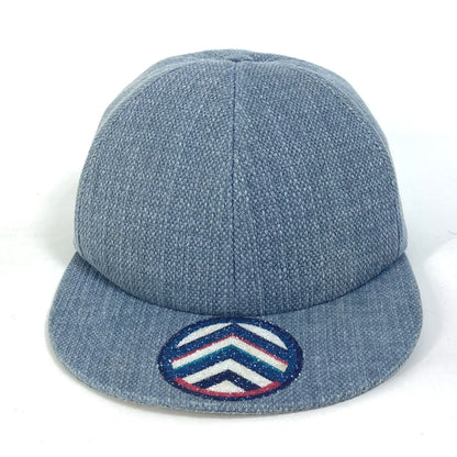 CHANEL cap cotton blue Airline 16Stainless Steel denim beads