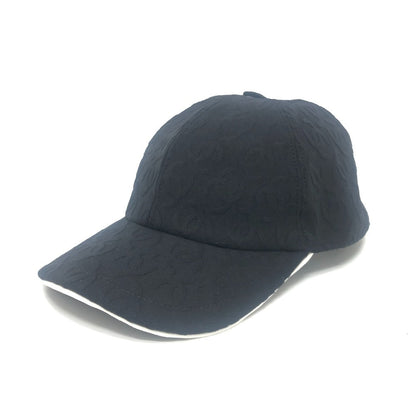 CHANEL cap 2025SS Cotton, Nylon black COCO Mark all-over print