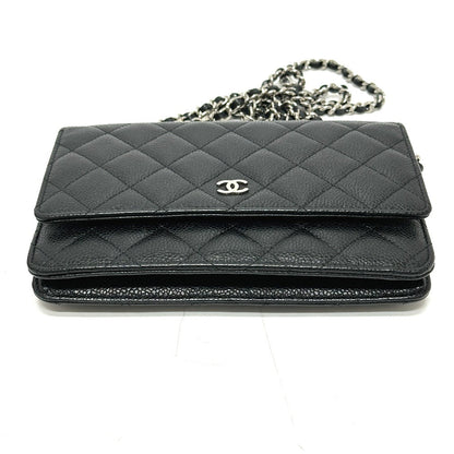 CHANEL Shoulder Bag AP0250 Caviar skin black Matrasse COCO Mark Classic Chain Wallet