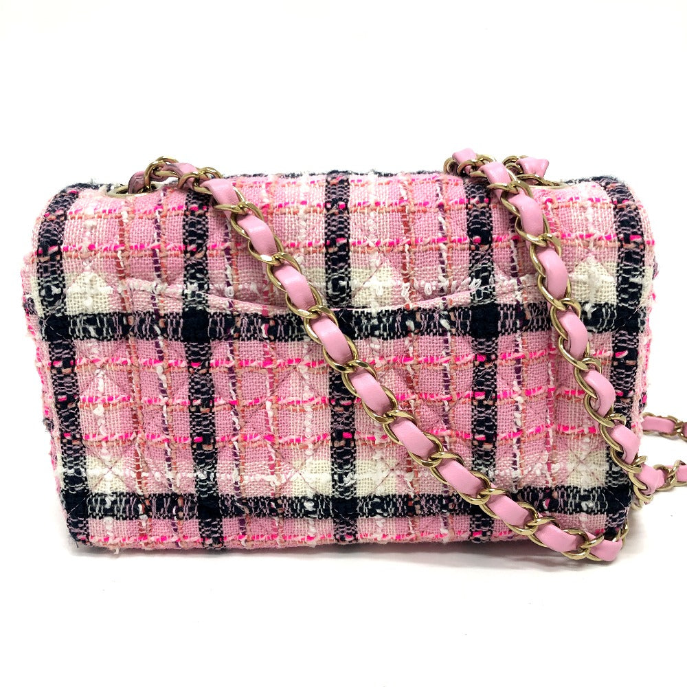 CHANEL Shoulder Bag A69900 tweed pink 24S COCO Mark