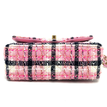 CHANEL Shoulder Bag A69900 tweed pink 24S COCO Mark