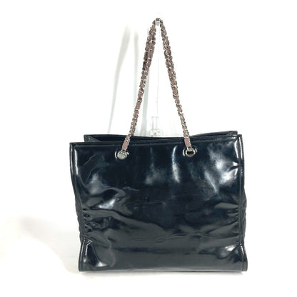 CHANEL Shoulder Bag enamel black CC COCO Mark Shoulder Bag Lipstick Women