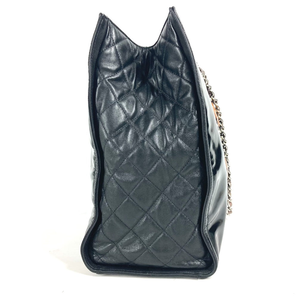 CHANEL Shoulder Bag enamel black CC COCO Mark Shoulder Bag Lipstick Women