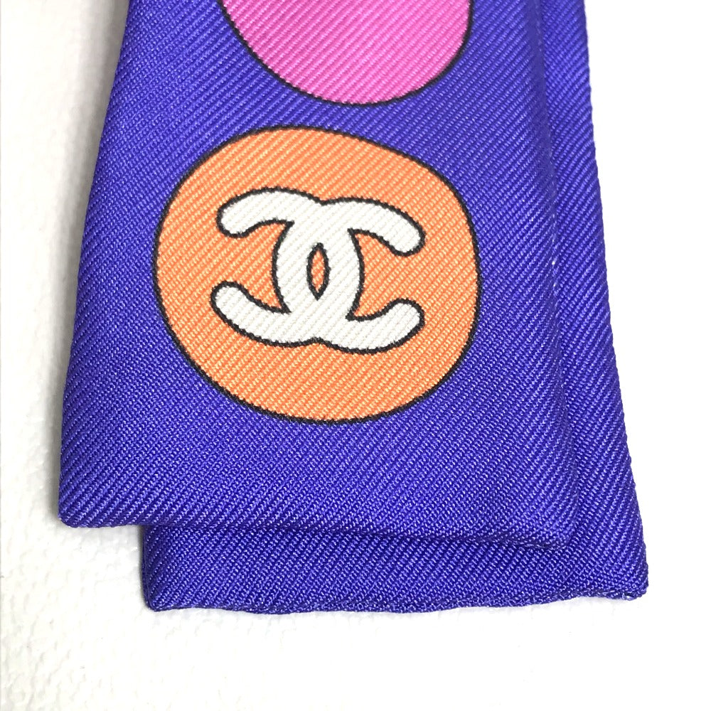 CHANEL scarf silk multicolor COCO Mark COCO Women