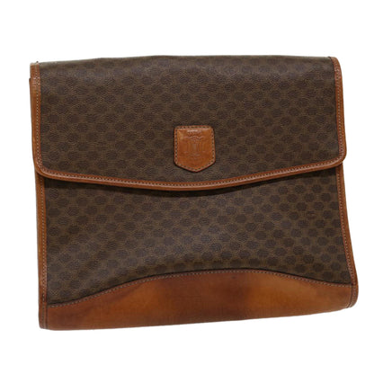 Luxury CELINE Macadam Canvas Clutch Bag Brown  30906