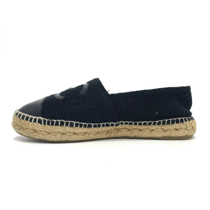 CHANEL Slip-on G29762 Tweed, Patent Leather black CCCOCO Mark Espadrille Women 39